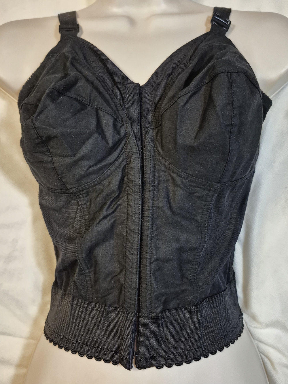 UNDERSCORE 36C BLACK LONGLINE BUSTIER CORSET BRA/TOP